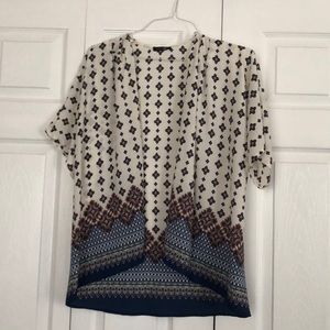 Patterned Short Sleeve Kimono